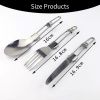 1pcs Camping Fork Spoon Outdoor Tableware Foldable Ultralight Stainless Steel Set
