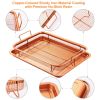 Crisper Tray Set Non Stick Cookie Sheet Tray Air Fry Pan Grill Basket