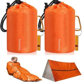 2packs Emergency Lightweight Sleeping Bags,Emergency Blanket For  Outdoor Activities