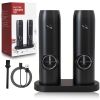 2pcs Electric Salt And Pepper Grinder Set; Pepper Mill; Adjustable