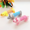 1 PC Pet dog, cat, plush cartoon embroidery, bite resistant and stress relieving duck, piglet, elephant, cute sound making toy supplies B