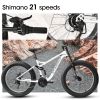 Ecarpat 26 Inch Fat Tires Mountain Bike, 4-Inch Wide Wheel, 21-Speed Disc Brakes