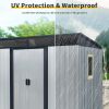 8 ft x 6 ft Outdoor Metal Storage Shed with Window and Transparent plate
