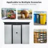 8 ft x 6 ft Outdoor Metal Storage Shed with Window and Transparent plate