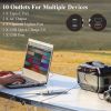 330W Portable Power Station, 299Wh Solar Generator for Outdoor Camping, RV Travel, CPAP, Home Emergency
