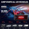 DBPOWER Jump Starter 4000A Peak 88.8Wh Portable Car Jump Starter