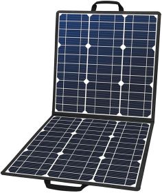 100W 18V Portable Solar Panel, Flashfish Foldable Solar Charger with 5V USB 18V DC Output Compatible with Smartphones, Tablets and More