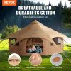 4 Seasons 5 m/16.4 ft Bell  Tent for Camping with Stove Jack,  for up to 8 People,