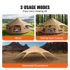 4 Seasons 5 m/16.4 ft Bell  Tent for Camping with Stove Jack,  for up to 8 People,