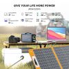 300W Solar Generator,  60000mAh Portable Power Station Camping Potable Generator with 60W 18V  Solar Panel, Charger