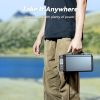 300W Solar Generator,  60000mAh Portable Power Station Camping Potable Generator with 60W 18V  Solar Panel, Charger