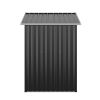 4.1 x 9.2 Ft. Outdoor Storage Shed, Garden Backyard Tool Shed with Lockable Doors, Vents, All-Weather Metal House, Gray and White