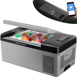VEVOR 12 Volt Refrigerator 16 Qt, Portable Mini Car Fridge