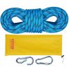 Static Climbing Rope, 64 ft with 2pcs Carabiner and Storage Bag