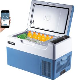 VEVOR Portable Refrigerator 23 Quart(22 Liter),12 Volt Refrigerator App Control(-4°F~68°F), Car Refrigerator