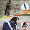 Foldable Fishing Net With Aluminum Alloy Rod EVA Handle Durable 5MM Hexagonal Nano Coating Nylon Mesh