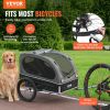 VEVOR Dog Bike Trailer, Supports up to 88 lbs, Pet Cart Bicycle Carrier