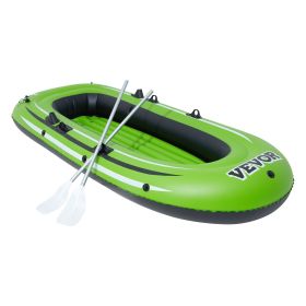 VEVOR  3-Person Inflatable Fishing Boat, Raft Kayak, 45.6" Aluminum Oars
