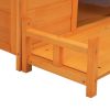 Wooden Dog House, Indoor Outdoor Pet Shelter with Platform,