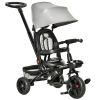 Baby Tricycle 4 In 1 Trike w/ Reversible Angle Adjustable Seat Removable Handle Canopy