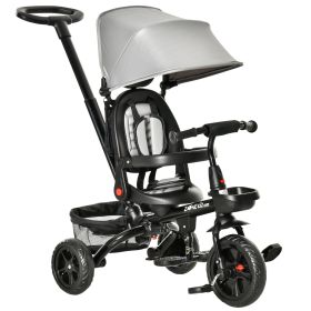 Baby Tricycle 4 In 1 Trike w/ Reversible Angle Adjustable Seat Removable Handle Canopy