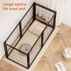 47.2" Dog Kennel for Small Medium Dogs, Puppy Dog Playpen with Top, Pet Cage