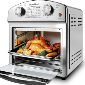 W1002P292361 12.5 Quart 7-in-1 Convection Toaster Oven, 0W, Stainless Steel,150 with 5 Pre-Set Menus