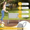 80-Quart Outdoor Beverage Rolling Cooler for Backyard Deck Patio