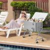 80-Quart Outdoor Beverage Rolling Cooler for Backyard Deck Patio