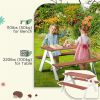 Wooden outdoor children's picnic table