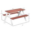 Wooden outdoor children's picnic table