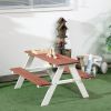 Wooden outdoor children's picnic table
