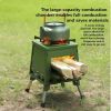 1 Portable Folding Wood Stove, Suitable for Camping and Outdoor
