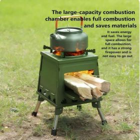 1 Portable Folding Wood Stove, Suitable for Camping and Outdoor