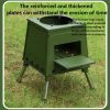 1 Portable Folding Wood Stove, Suitable for Camping and Outdoor