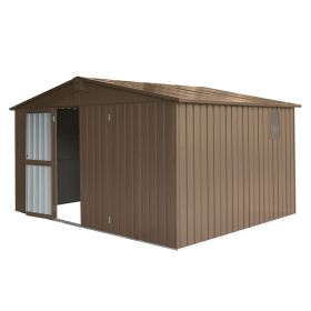 Backyard Storage Shed 11'x 9' with Galvanized Steel Frame & Windows,