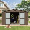 Backyard Storage Shed 11'x 9' with Galvanized Steel Frame & Windows,