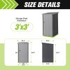 3 x 3 Ft Outdoor Storage Shed with Sloped Roof, Single Lockable Door, Metal House for Patio Lawn Backyard, Gray