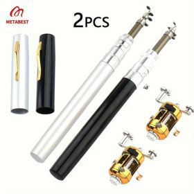 2 Set Pocket-Sized Pen Style Fishing Rod - Compact, Portable, and Ultra-Lightweight