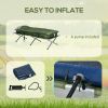 Outsunny Camping Cot, Outdoor Folding Bed Set with Mattress, Sleeping Bag, Pillow,