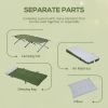 Outsunny Camping Cot, Outdoor Folding Bed Set with Mattress, Sleeping Bag, Pillow,