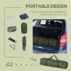 Outsunny Camping Cot, Outdoor Folding Bed Set with Mattress, Sleeping Bag, Pillow,