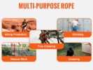 Static Climbing Rope, 64 ft with 2pcs Carabiner and Storage Bag