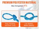 Static Climbing Rope, 64 ft with 2pcs Carabiner and Storage Bag