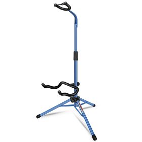 5 Core Guitar Stand Floor Adjustable Heavy Duty w Neck Holder for Acoustic Electric Classic Bass - GSH HD D-BLU