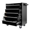 Rolling Tool Chest, 5-Drawer Toolbox on Wheels, Tool Cabinet Lockable and Movable with Tool Box Organizer Tray for Workshop, Garage