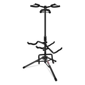 5CORE Triple 3 Guitar Stand Floor Adjustable 30-38.5 Inch Tripod Multi Guitars Holder Universal Folding Support Acoustic Electric Bass Banjo Stands GS