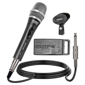 5 CORE Professional Dynamic Vocal Microphone Neodymium Cardioid Unidirectional Handheld Mic for Singing Karaoke Steel Mesh Grille Metal Body With ON O