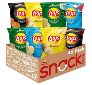 Lay's Potato Chip Variety Pack Snack Chips, 40 Count Multipack