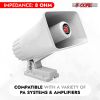 5 CORE Indoor Outdoor PA Horn Speaker 6 x 4 Inch Loud Portable PA Speakers 8 Ohms 50 Watts Max Horn Siren Adjustable Mounting Bracket & Hardware Inclu
